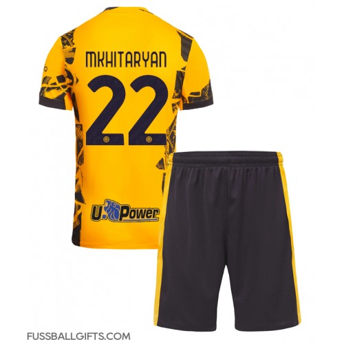 Inter Milan Henrikh Mkhitaryan #22 Fußballbekleidung 3rd trikot Kinder 2024-25 Kurzarm (+ kurze hosen)